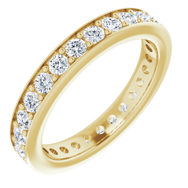 0.90 ct. Round Diamond Eternity Band Stackable Ring-VIRABYANI